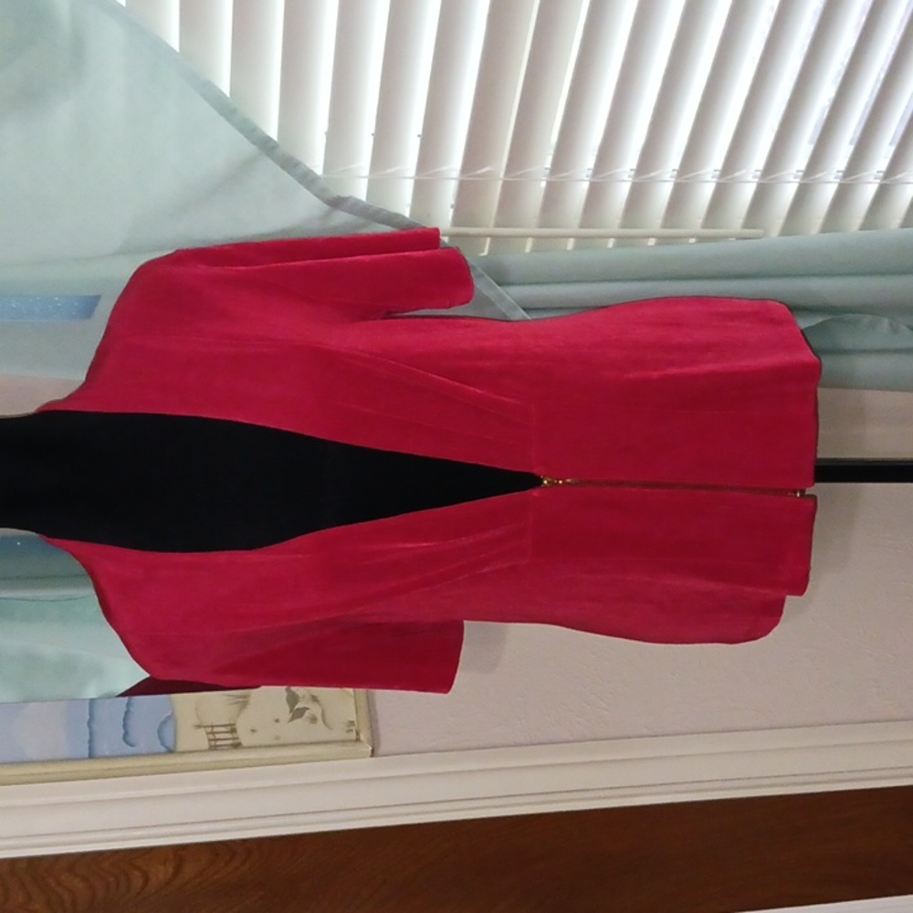 Chico's Travelers size 1 (sm) zip up jacket, rusty red, good condition